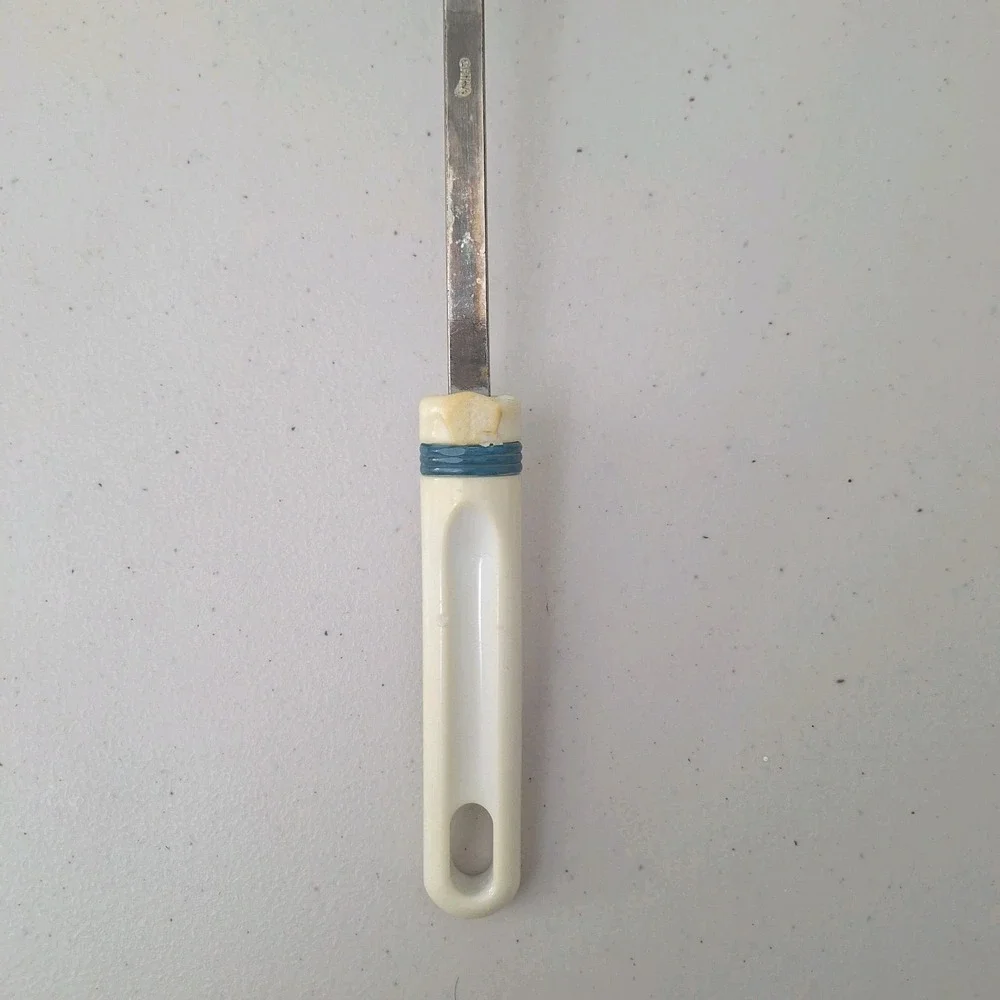 Vintage MCM 'HARVEST WHEAT' Slotted Spatula Handle Stainless Steel 14